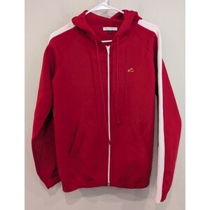 Bella Freud Red Full Zip Hoodie Jacket Size Small